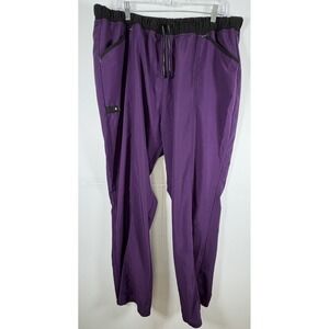 ScrubStar Women's Scrub Bottom Size 2XL Color Eggplant Purple Medical Tech Vet